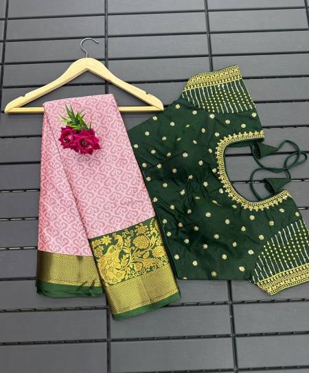 Non Catalogue Heavy Aura Rich Cotton Silk Readymade Blouse Designer Saree Catalogue 